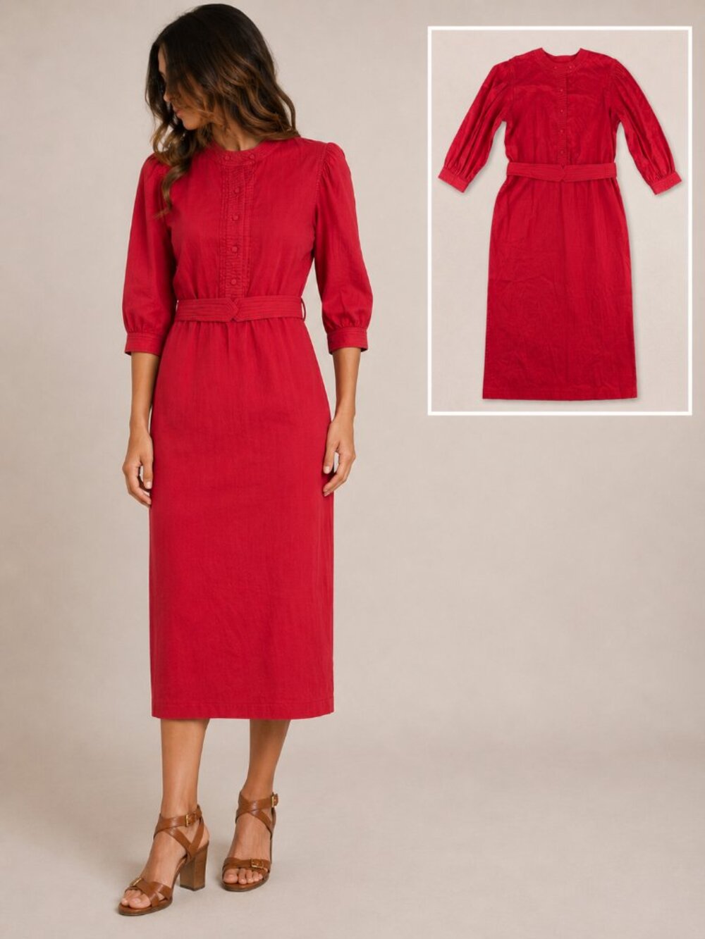 Vintage Lisa Clark Cotton Midi Dress 10